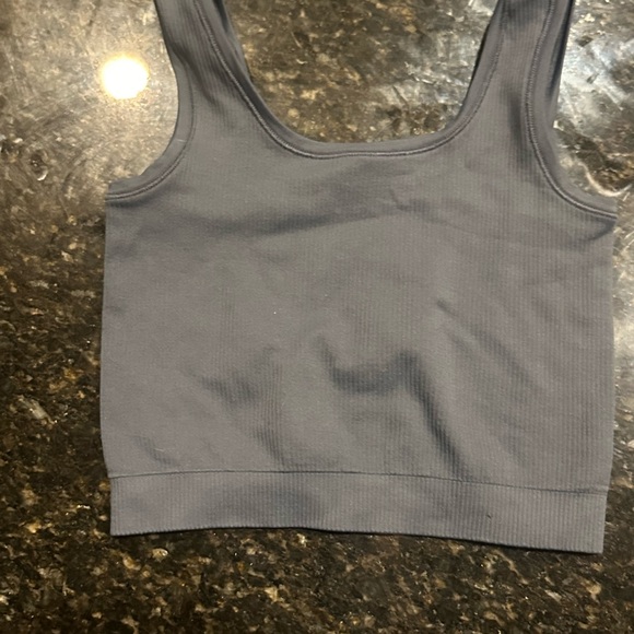 Gray Ribbed Tank Top - Picture 2 of 2